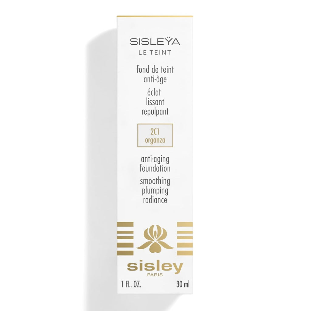 Sisley Paris Sisleya Le Teint, 2C1 Organza - 30 mL - Anti-Aging, Oil-Free Fluid Foundation for Radiance & Smoothing - All Skin Types - Non-Comedogenic