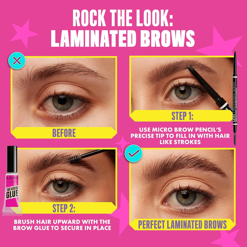 NYX PROFESSIONAL MAKEUP Micro Brow Pencil, Precise Eyebrow Pencil - Grey