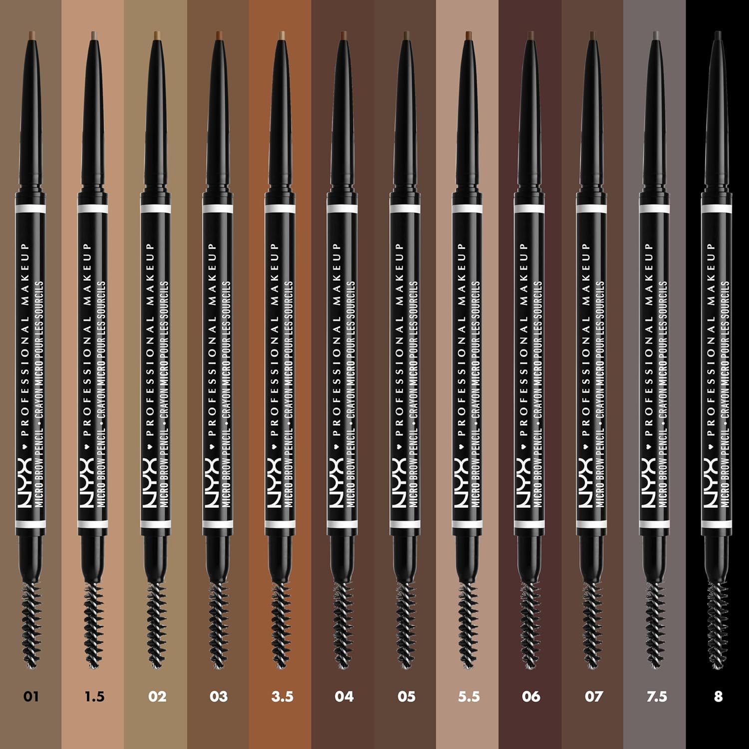 NYX PROFESSIONAL MAKEUP Micro Brow Pencil, Precise Eyebrow Pencil - Grey